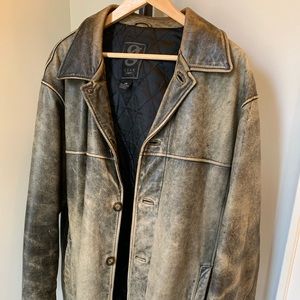 Rugged leather jacket, Large